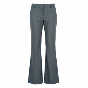 New York & Company Womens Dress Pants 4 Tall Gray Stretch Flare Wide Leg